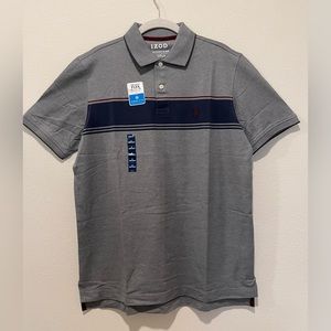 Izod, Blue and gray polo, short sleeves